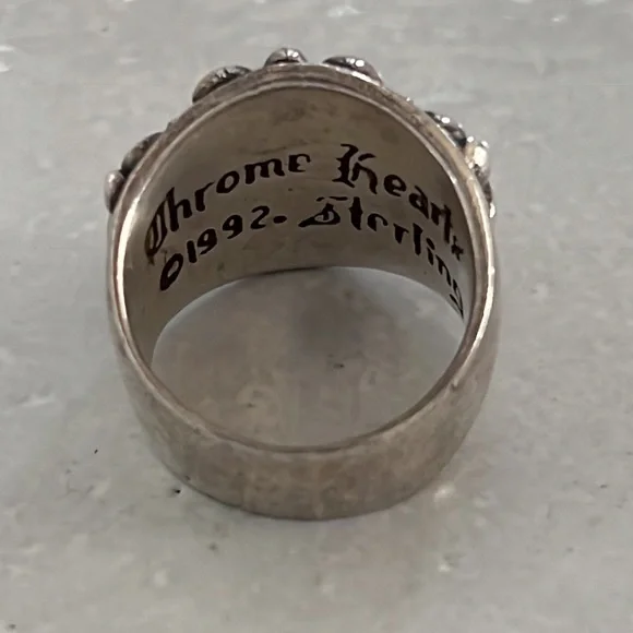 即決‼️Chrome Hearts 1992 Sterling Ring Chrome Hearts 1992 Sterling Silver Diamond Ring – Nadine Krakov